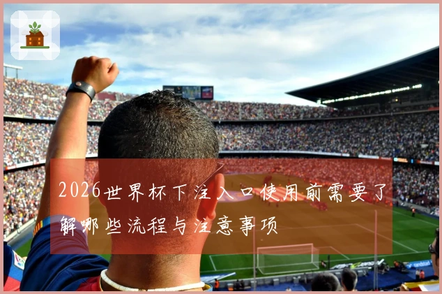 2026世界杯下注入口使用前需要了解哪些流程与注意事项
